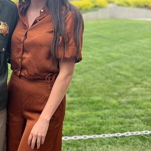 House of Harlow satin top & bottom. Size XS